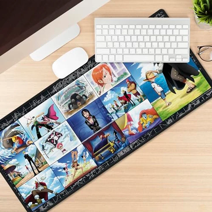 ABYstyle One Piece Tappetino Mouse XXL: Strawhat Crew Mausmatte, 90x40cm, mehrfarbig, rutschfeste Gummibeschichtung, hochwertige Textiloberfläche – Bild 3