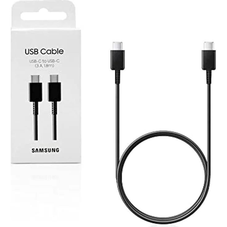 Samsung EP-DX310 USB Type-C auf USB Type-C Kabel, Datenkabel, Ladekabel, 1,8 m, 3A, Schwarz – Bild 2