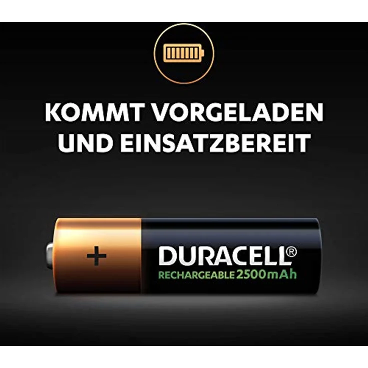 Duracell Rechargeable AA 2500 mAh Mignon Akku Batterien HR6, 8er Pack [Amazon exclusive] – Bild 4