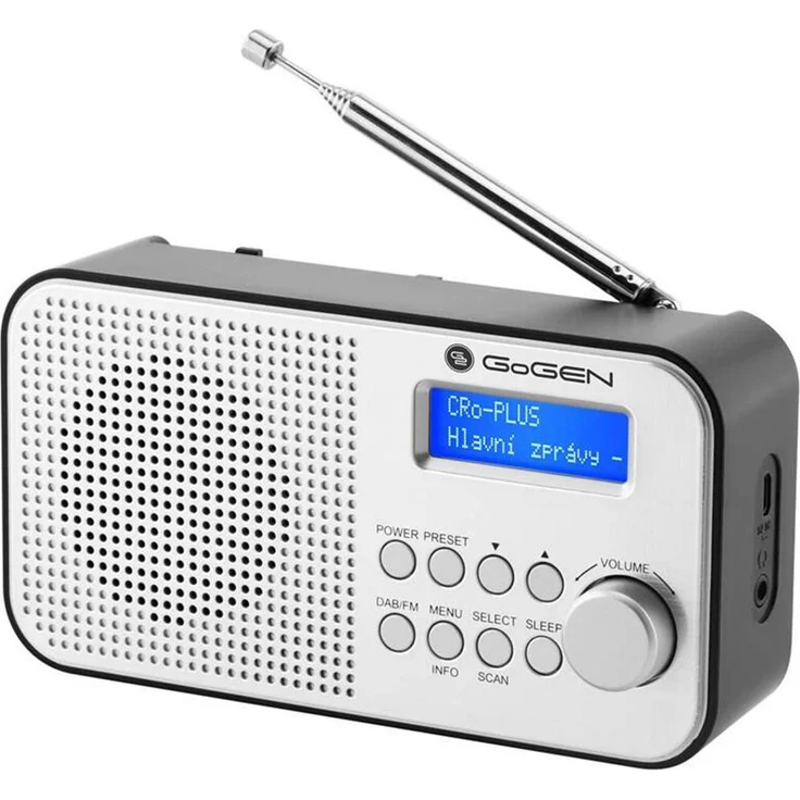 GoGen DAB 300 N, DAB+ Radioempfänger mit bis zu 15 Stunden Akkulaufzeit, silber