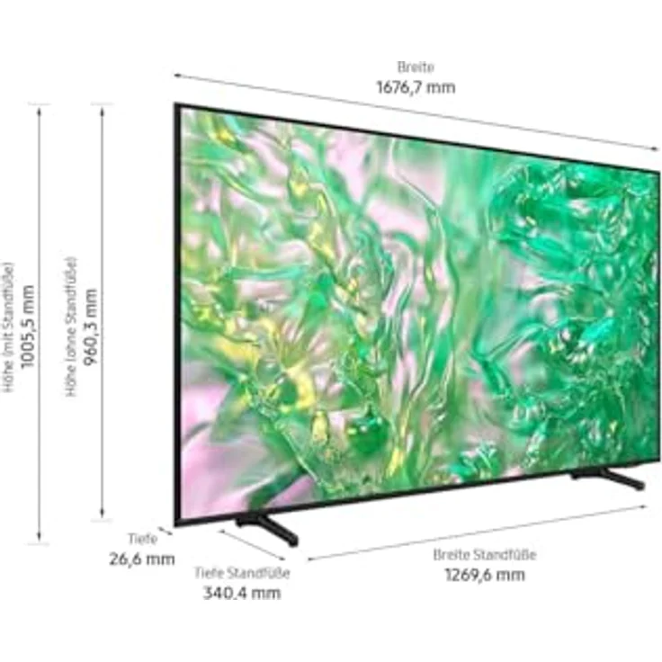 Samsung Crystal UHD 4K DU8079 Tizen OS™ Smart TV (2024), 75 Black – Bild 5