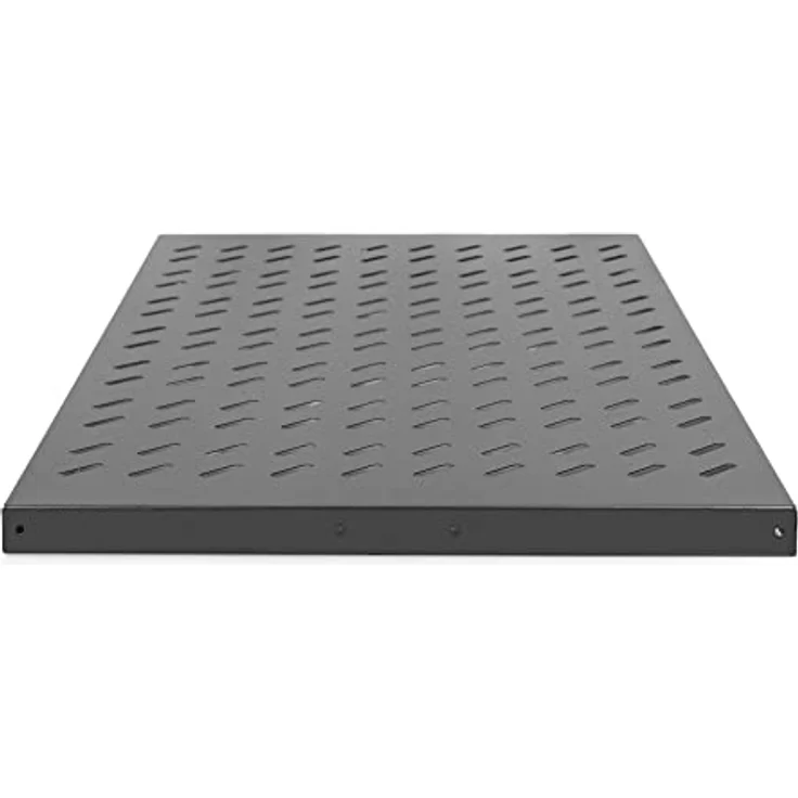 DIGITUS Professional DN-19 TRAY1-1000-ECB - Fachboden mit variabler Tiefe zum Festeinbau in 19" Schränke - Traglast 50 kg - ab 1000 mm Schranktiefe - 1HE - Farbe schwarz – Bild 4