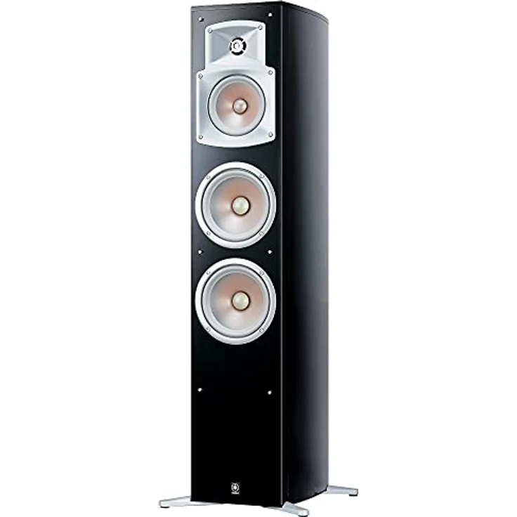 Yamaha NS 555 Stand Lautsprecher System (3-Wege Bassreflex, Waveguidehorn, 100W) klavierlackschwarz, 1 Stück Front-Lautsprecher - 100 Watt - schwarz – Bild 2
