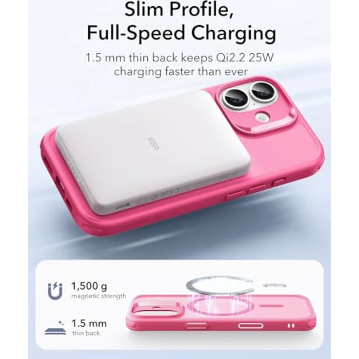 ESR Classic Hybrid HaloLock Case für iPhone 17, transparent, Kamerasteuerung, 3,3m Fallschutz, 1,5kg Magnetkraft – Bild 4