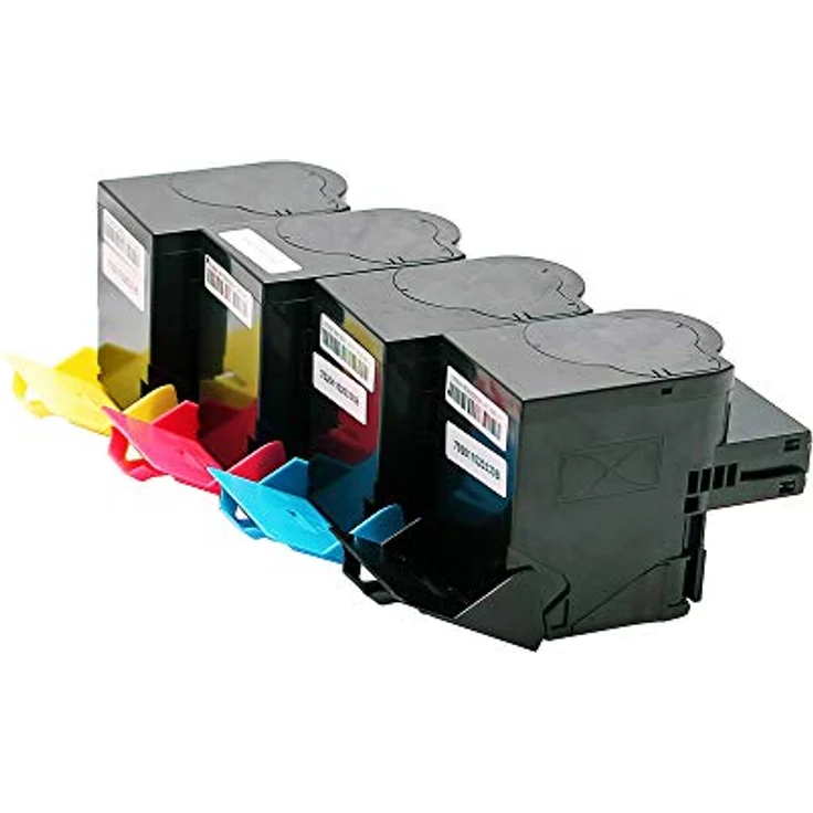 ABC Set 4X Alternativ Toner für Lexmark C2320 C232H, 4 Farben (Schwarz, Cyan, Magenta, Gelb), je 1000 Seiten bei 5% Deckung – Bild 1
