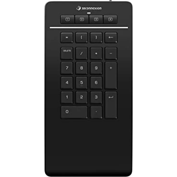 3Dconnexion Numpad Pro (Kabelloser Nummernblock, Bluetooth, USB-C), Mattschwarz