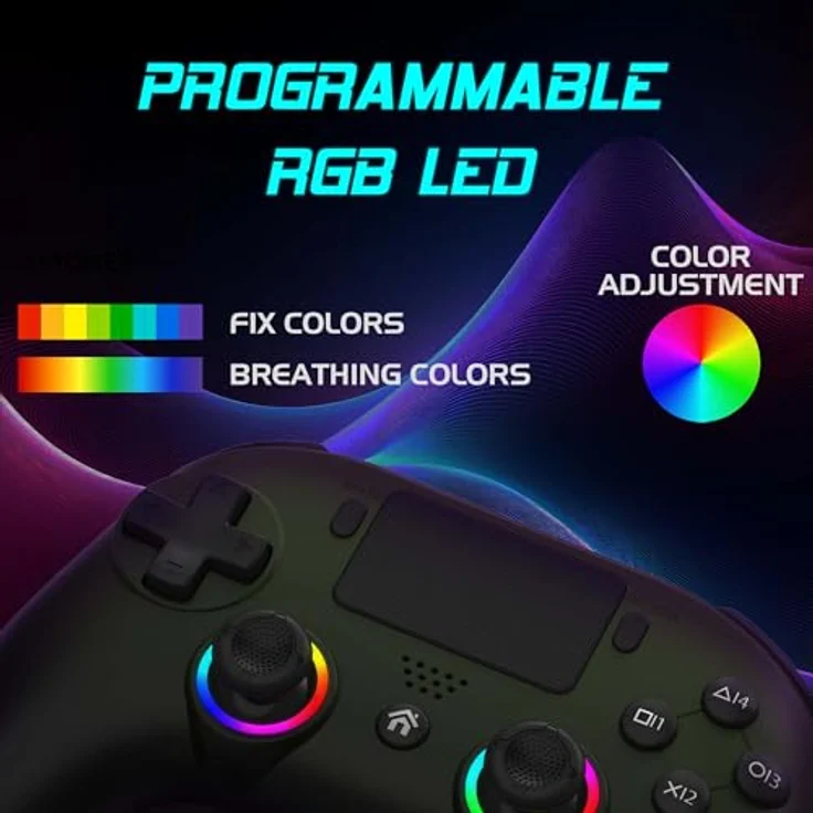 Subsonic SA5716-3, Gaming Controller für PC und PS5, Grün, mit LED-Beleuchtung und programmierbaren M1- und M2-Tasten – Bild 8