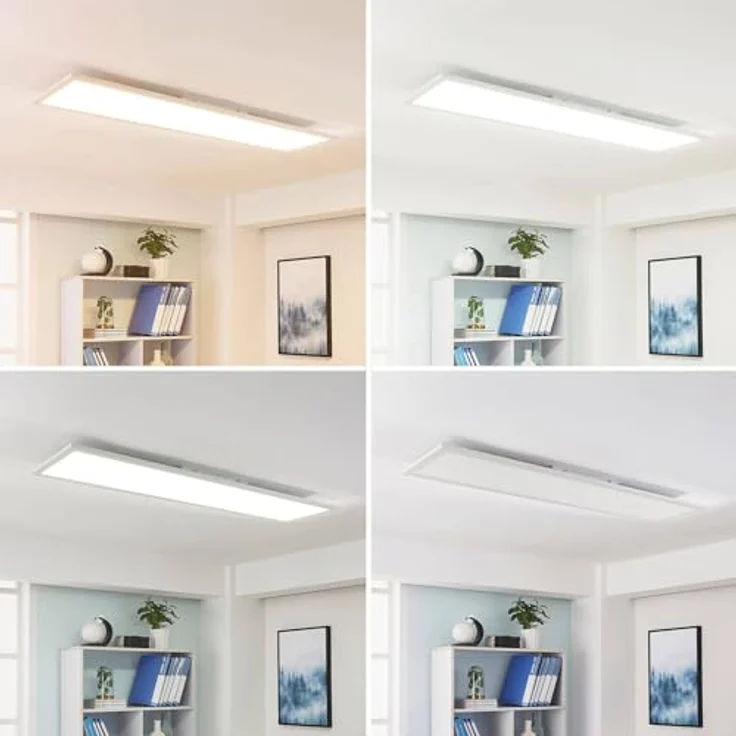Arcchio LED Panel 'Lysander' dimmbar mit Fernbedienung in Weiß aus Aluminium für Arbeitszimmer & Büro - Energiesparende Büro- und Arbeitszimmerleuchte mit Dimmer und Fernbedienung – Bild 4