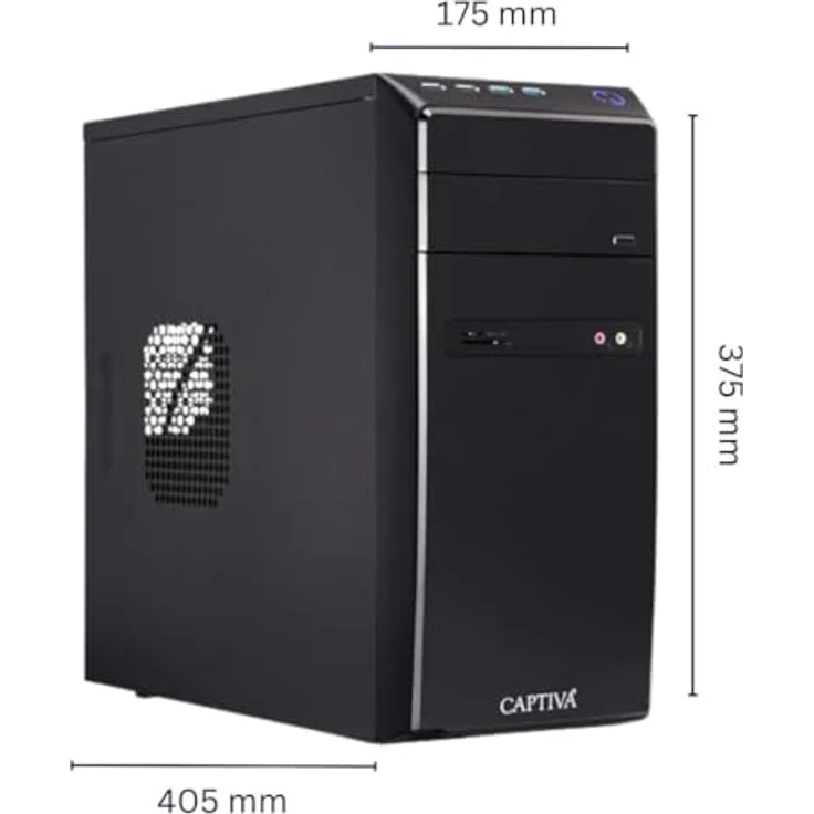Captiva B7A 21V3 AMD Ryzen™ 7 Desktop-PC, 16 GB DDR4-SDRAM, 1 TB SSD, Windows 11 Home (65295) - Kompakter PC mit leistungsstarkem Prozessor, schnellem Speicher und benutzerfreundlicher Oberfläche – Bild 4
