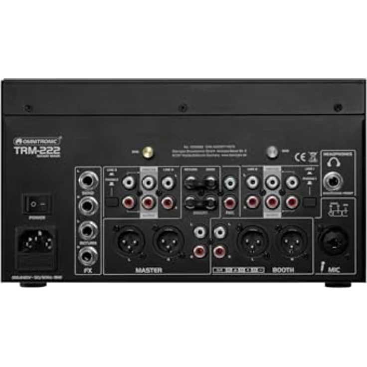 OMNITRONIC TRM-222 2-Kanal Rotary-Mixer | Rotary-Mixer mit 3-Band-Frequenzisolator, VCF-Filter und FX Loop, schwarz – Bild 3