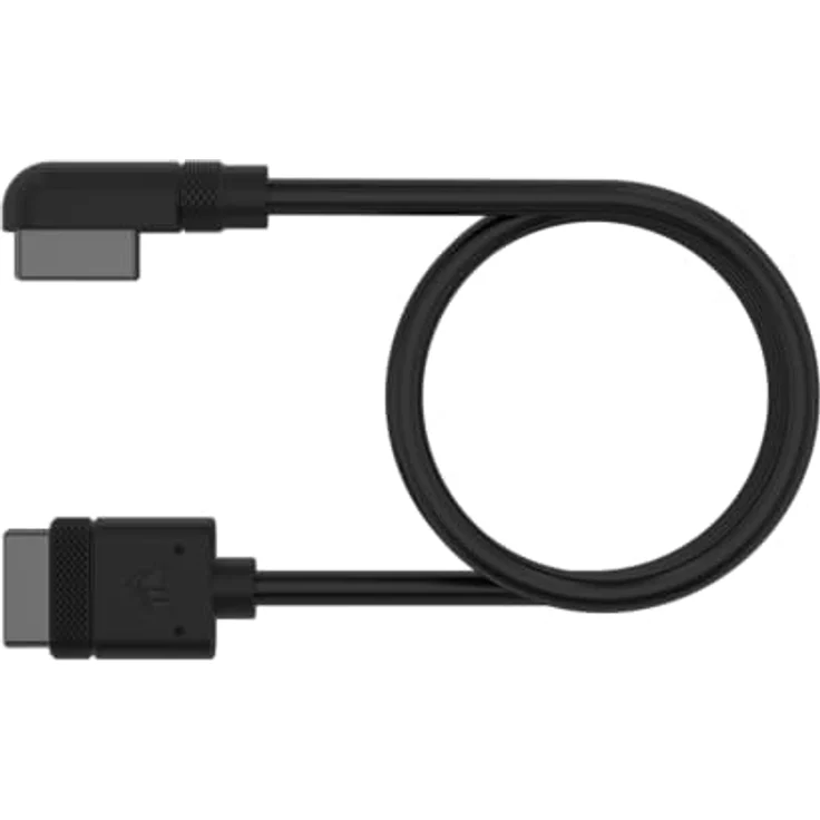 Corsair iCUE LINK Slim Kabel - 600mm Gerade/Schlank 90° - Schwarz – Bild 3