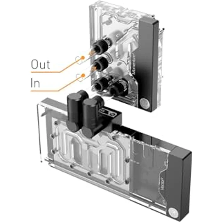 EK Water Blocks EK-Quantum Momentum² ROG Maximus Z790 Extreme D-RGB, Wasserkühlungssystem mit Acryl-Design – Bild 5