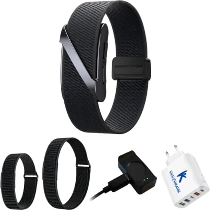 Knauermann ENGEL EKG Smart Armband, Smartwatch mit SOS-Funktion, Sturzerkennung, EKG und GPS, Schwarz – Bild 1