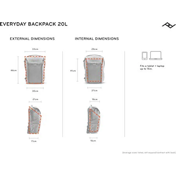 Peak Design Everyday Rucksack, 20 l, anthrazit (Grau) - BEDB-20-CH-2 – Bild 5