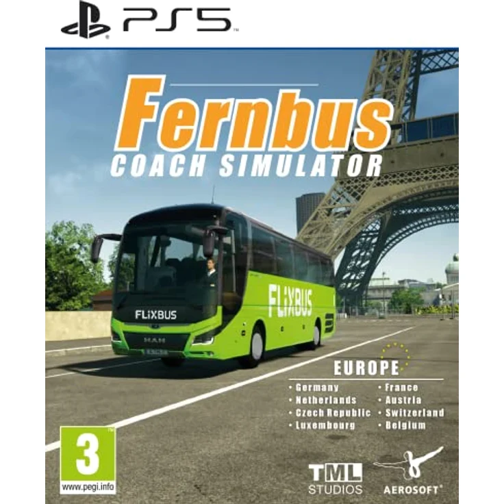Aerosoft Fernbus Coach Simulator, PS5-Games mit europäischem Streckennetz und dynamischem Wetter, blau – Bild 1