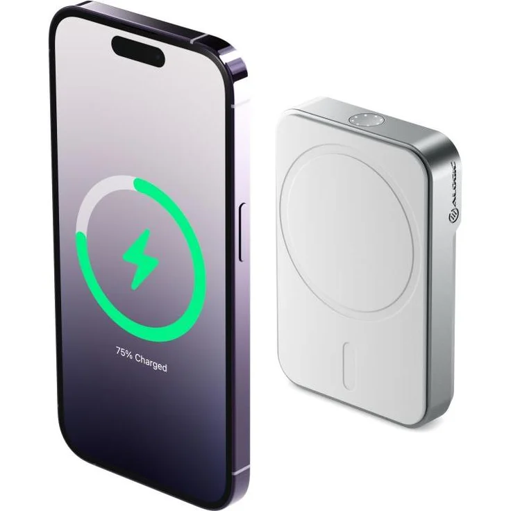 Alogic POWERBANK WITH MAGSAFE 5000MAH- (5000 mAh), Powerbank, Weiß