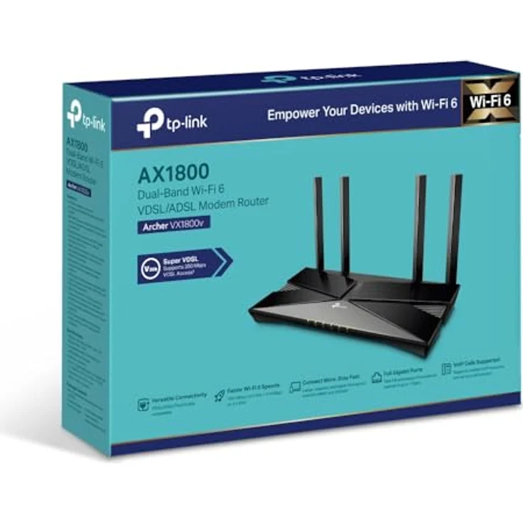 TP-Link AX1800 Dual-Band Wi-Fi 6 VDSL/ADSL Router Modem, 350Mbps Super VDSL, 8K Streaming, VoIP-Unterstützung, App-Steuerung – Bild 5