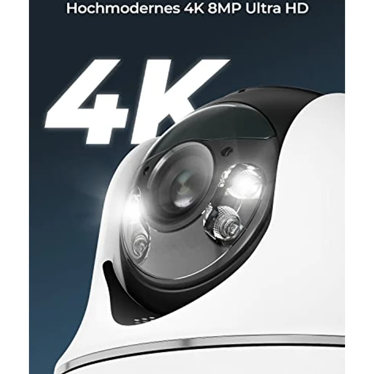 Reolink Erste 4K Solar Überwachungskamera Aussen Akku, Argus PT Ultra + 6W Solarpanel, 2,4&5GHz WiFi, Standalone, Solar WLAN Kamera Outdoor mit 8MP UHD Farbnachtsicht, KI-Erkennung, Keine Monatsgebühr – Bild 2