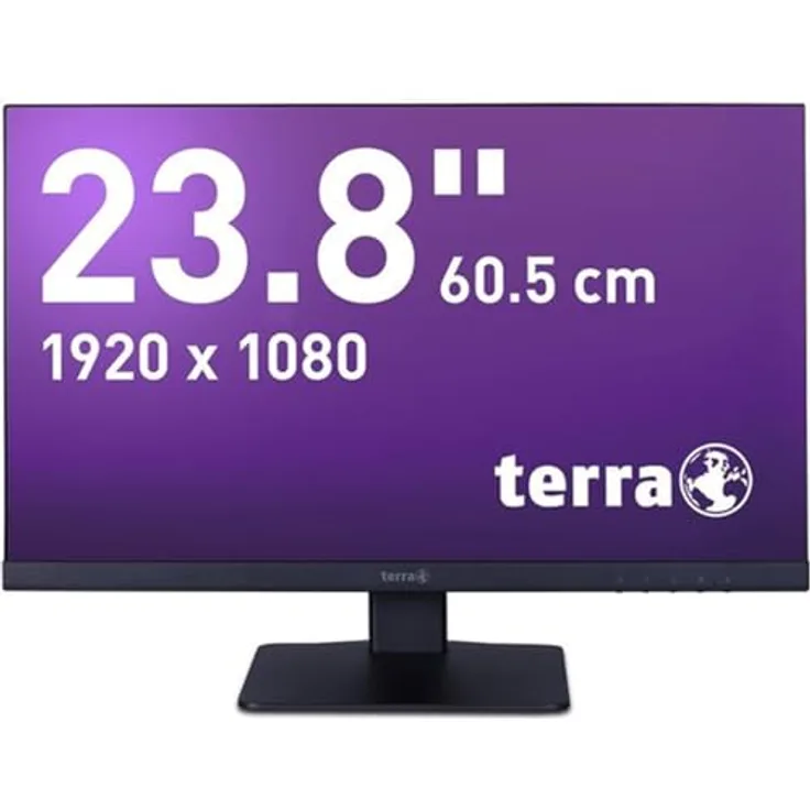 Terra LCD/LED 2448W V2, 23,8 Zoll Full-HD Monitor mit DP/HDMI, schwarz und energieeffizientem Design