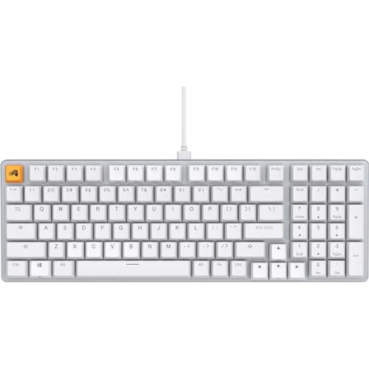 Glorious Gaming GMMK 2 Full Size (96%) – Mechanisches Gaming-Keyboard, Aluminiumrahmen, anpassbar, Doubleshot-Kappen, Fox Schalter, tastenweise RGB, Amerikanisch QWERTY Layout - Weiß – Bild 3