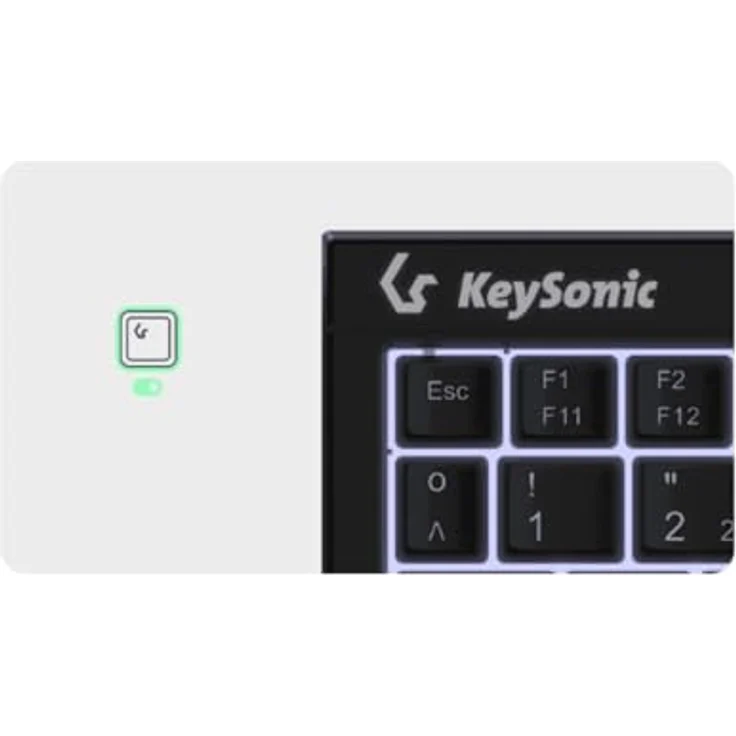 Keysonic KSK-3211ELU (DE) USB Tastatur QWERTZ Deutsch Schwarz mit Hintergrundbeleuchtung und Touchpad – Bild 4
