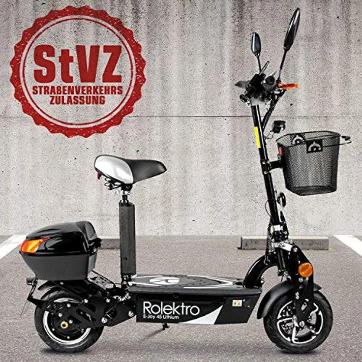 Rolektro E-Joy 45 Elektromoped mit Lithium Akku 45km/h E-Moped 1000Watt Radnabenmotor 50km EU-Zulassung - Preisvergleich – Bild 2