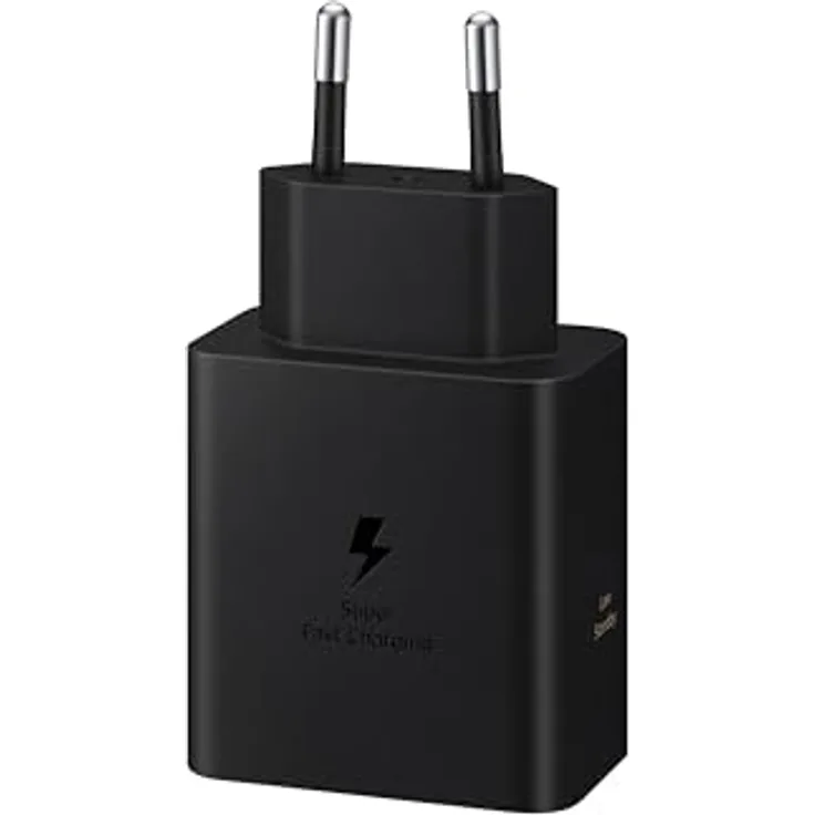 Samsung USB-C Schnellladegerät 60W, Schwarz, kompatibel mit Smartphones und Tablets