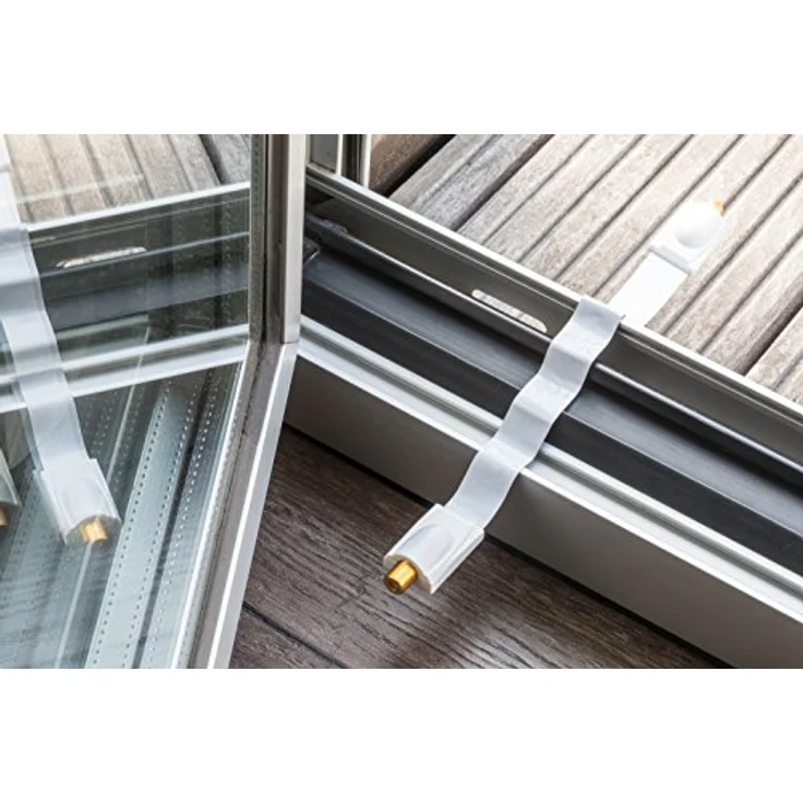 Poppstar 1x 28cm SAT Fensterdurchführung, Türdurchführung für Koax Kabel Kupplung (F-Stecker), sehr flach (0,2mm) für Fenster und Türen, vergoldete Kontakte, weiß – Bild 6