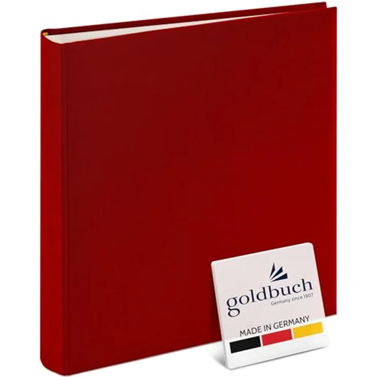 goldbuch Fotoalbum, Summertime, 25 x 25 cm, 60 weiße Seiten mit Pergamin-Trennblättern, Leinen, Rot, 24707 – Bild 2