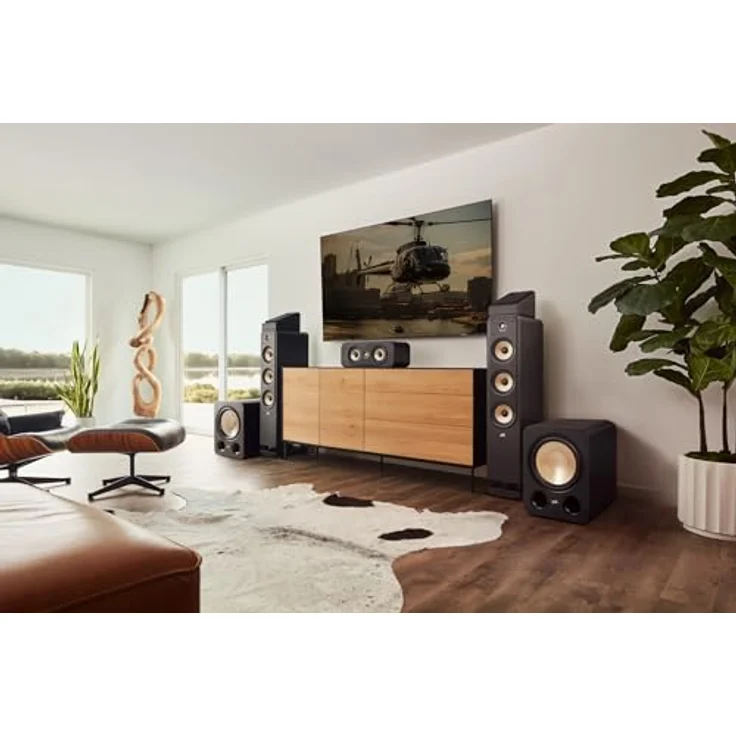 Polk Audio Signature Elite 12-Zoll-Subwoofer mit 300 Watt, nach vorne abstrahlender Langhub-Tieftöner, schwarz – Bild 4