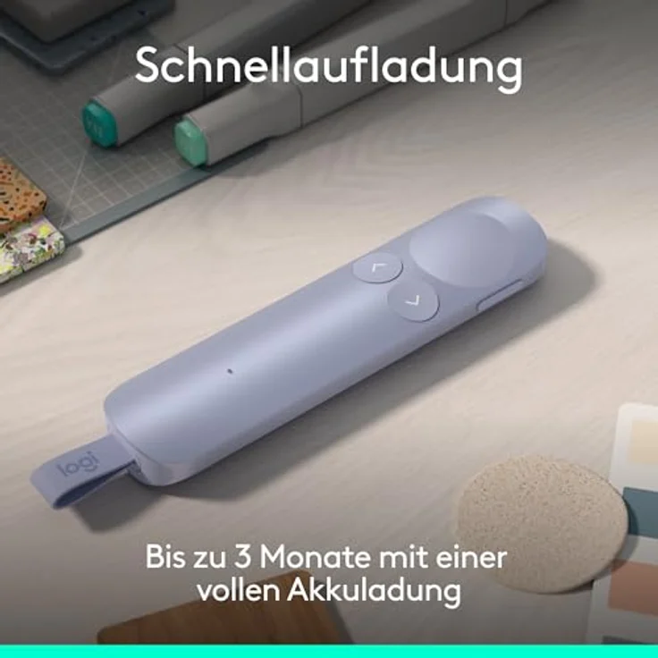 LOGITECH Spotlight 2 Presenter, Lilac – mit haptischem Feedback, digitalen Highlight-Effekten und anpassbaren Aktionen für Präsentationen in PowerPoint, Google Slides, Keynote, Zoom und Teams – Bild 8