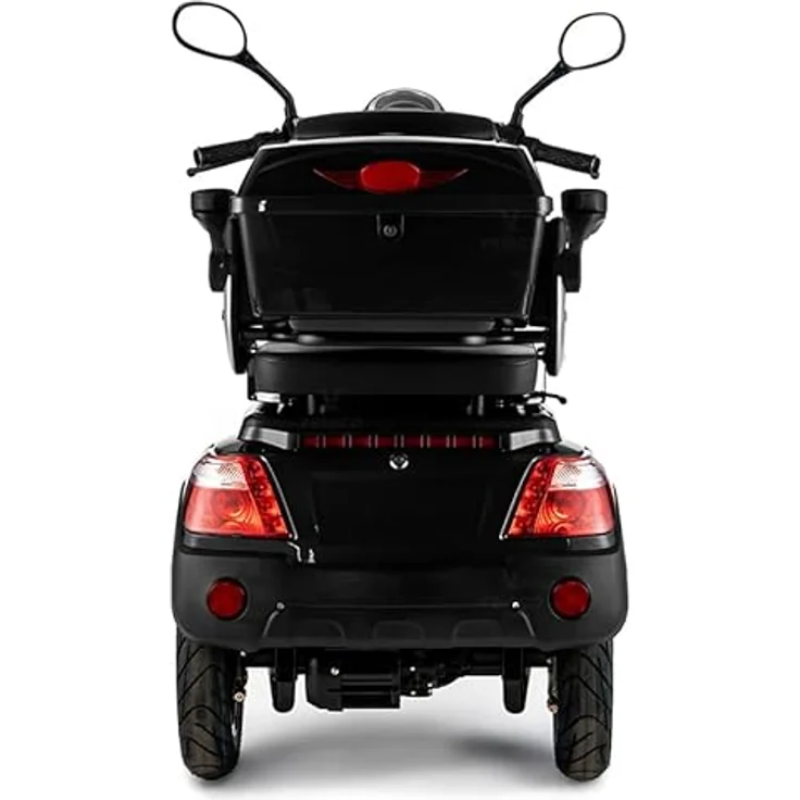 VELECO Faster Senioren Elektroroller Mit Sitz 1000w 60km E Scooter 4 Rädern - Große Akku-reichweite in Schwarz – Bild 4