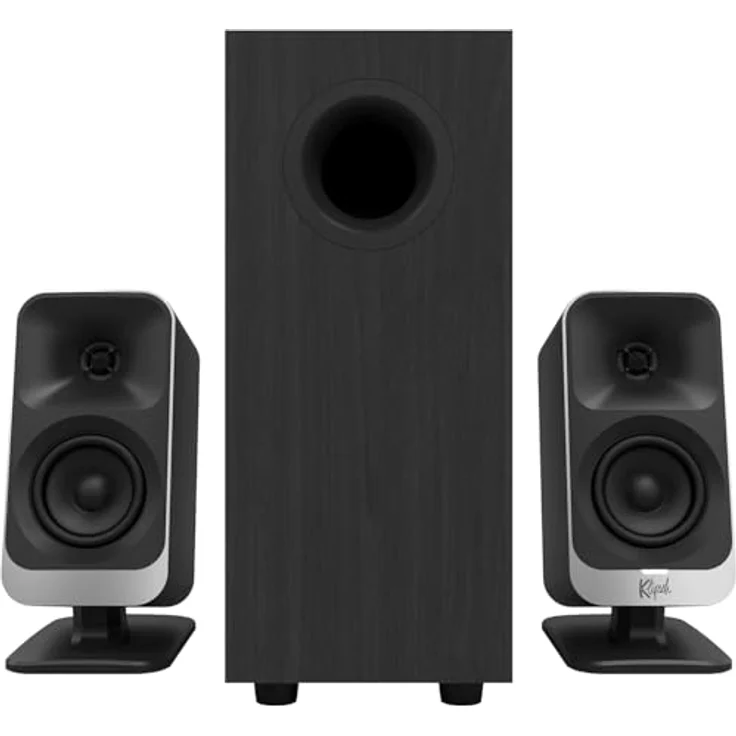 Klipsch ProMedia Lumina 2.1, Desktop-Lautsprecher mit USB-C, Bluetooth 5.3, individueller Beleuchtung, kompaktem Subwoofer, Schwarz – Bild 5