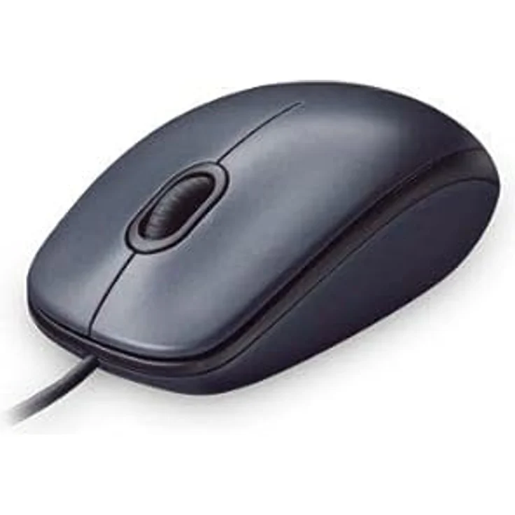 Logitech M90 Maus mit Kabel, 1000 DPI Sensor, USB-Anschluss, 3 Tasten, Für Links- und Rechtshänder, PC-Mac - schwarz, Englische Verpackung – Bild 6