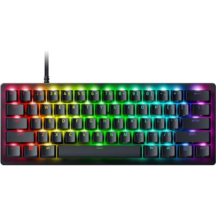 Razer Huntsman V3 Pro Mini - Analoge optische E-Sport Tastatur 60% US-Layout | Schwarz, Rapid Trigger & Snap Tap, Doubleshot-PBT-Tastenkappen – Bild 1