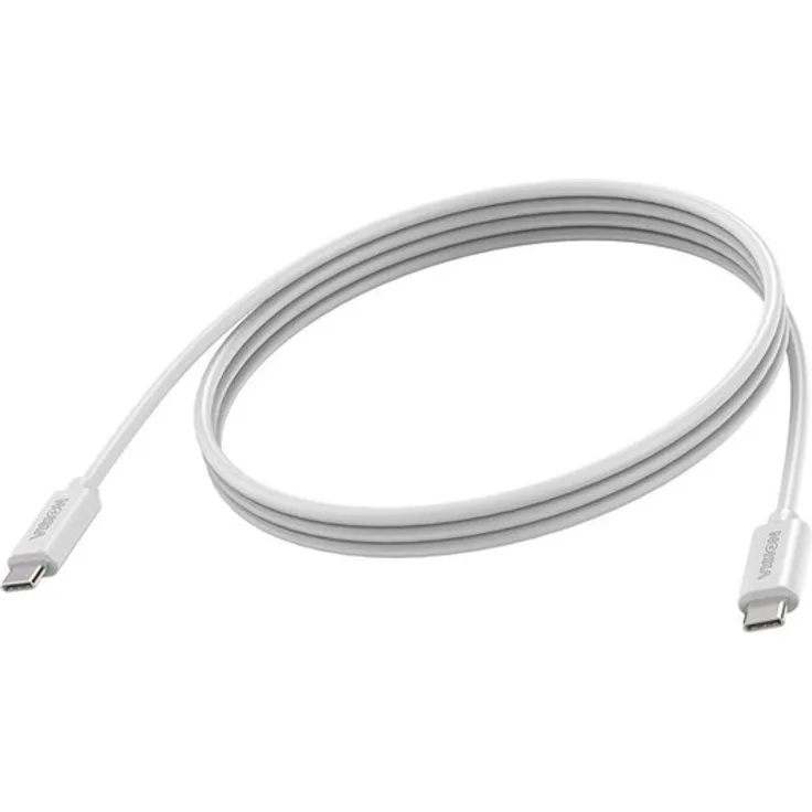 Vision USB-C Kabel, 24 Pin USB-C zu 24 Pin USB-C, 2 m, USB 3.2 Gen 1, 3 A, DP Alt-Modus Unterstützung, weiß