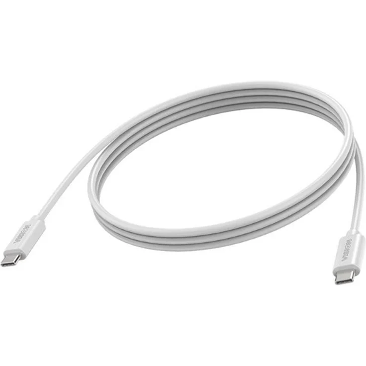 Vision USB-C Kabel, 24 Pin USB-C zu 24 Pin USB-C, 2 m, USB 3.2 Gen 1, 3 A, DP Alt-Modus Unterstützung, weiß