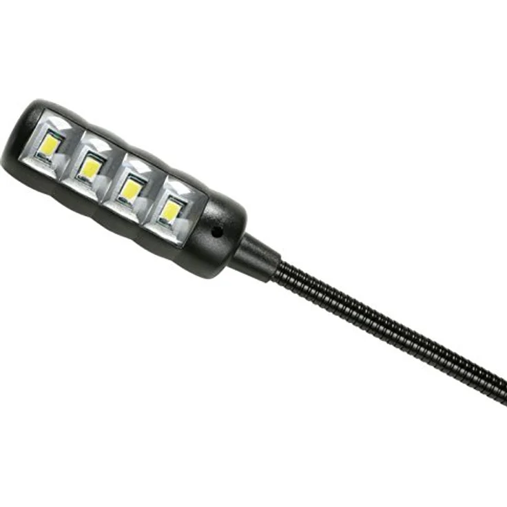 ah Stands SLED1ULTRABNC Adam Hall SLED 1 Ultra BNC Schwanenhalsleuchte mit 4 COB LEDs schwarz  – Bild 5