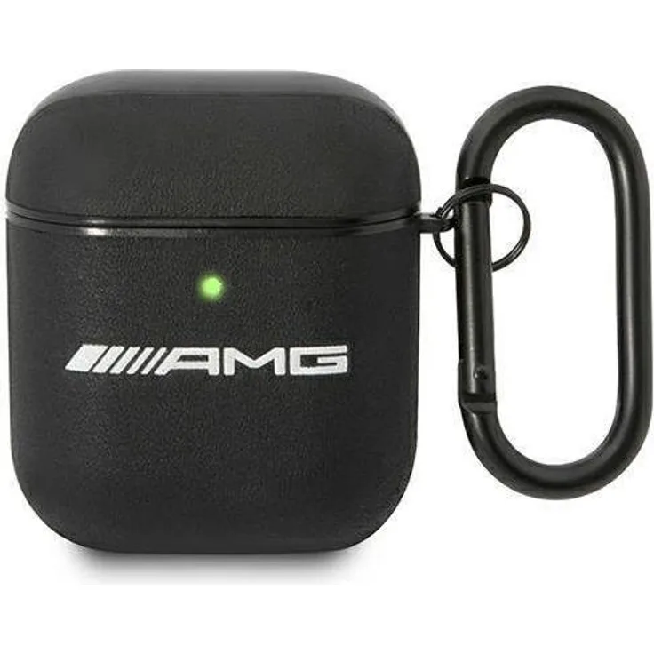 Mercedes AMG AMA2SLWK AirPods cover czarny/black Leather (Kopfhörer Hülle), Kopfhörertasche + Schutzhülle, Schwarz