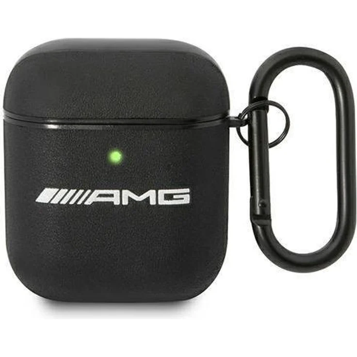 Mercedes AMG AMA2SLWK AirPods cover czarny/black Leather (Kopfhörer Hülle), Kopfhörertasche + Schutzhülle, Schwarz