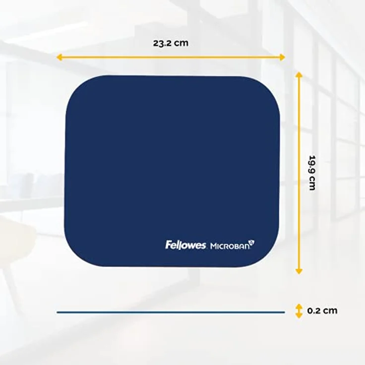 Fellowes Microban antibakteriell rechteckig Mauspad blau – Bild 2