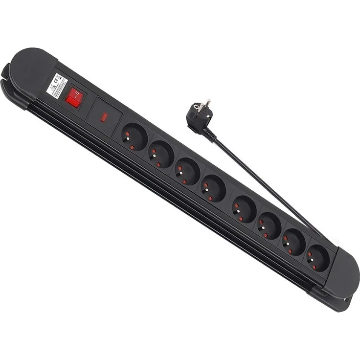 Maclean MCE11 Steckdosenleiste 8-fach (Kabellänge 1.5 m), Steckdosenleiste Mit Kindersicherung u. Überspannungsschutz
