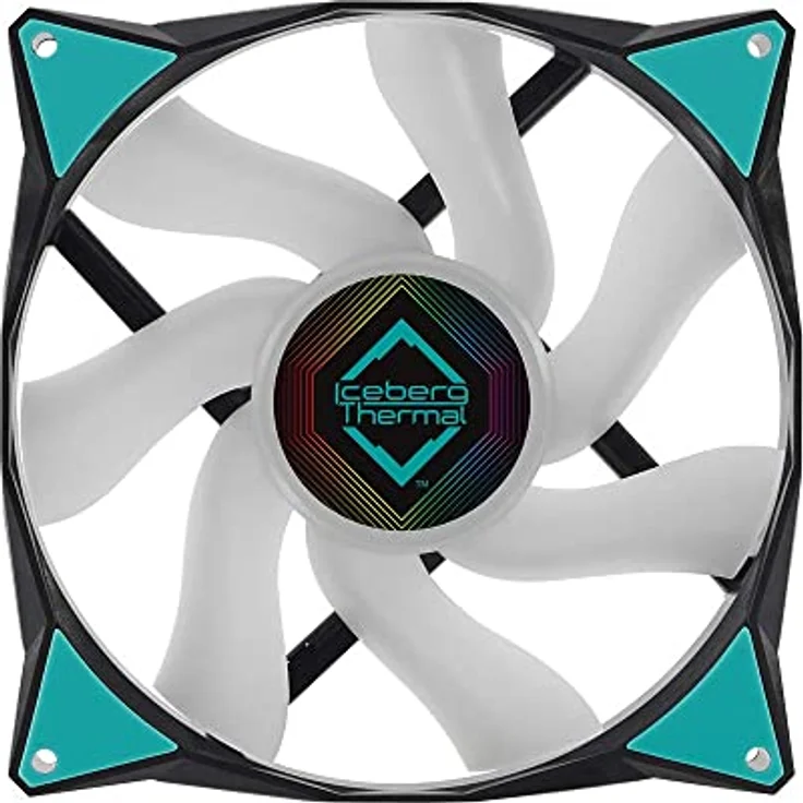 Iceberg Thermal IceGALE Adressable RGB 140 mm PWM Dual Kugellager ARGB Gehäuselüfter, Schwarz – Bild 3