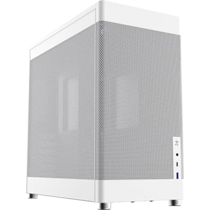 CoolBox Mp1 PC-Tower-Gehäuse, Weiß, ATX Semi-Tower mit gehärtetem Glaspaneel und USB 3.2 Gen 2 Anschluss – Bild 1
