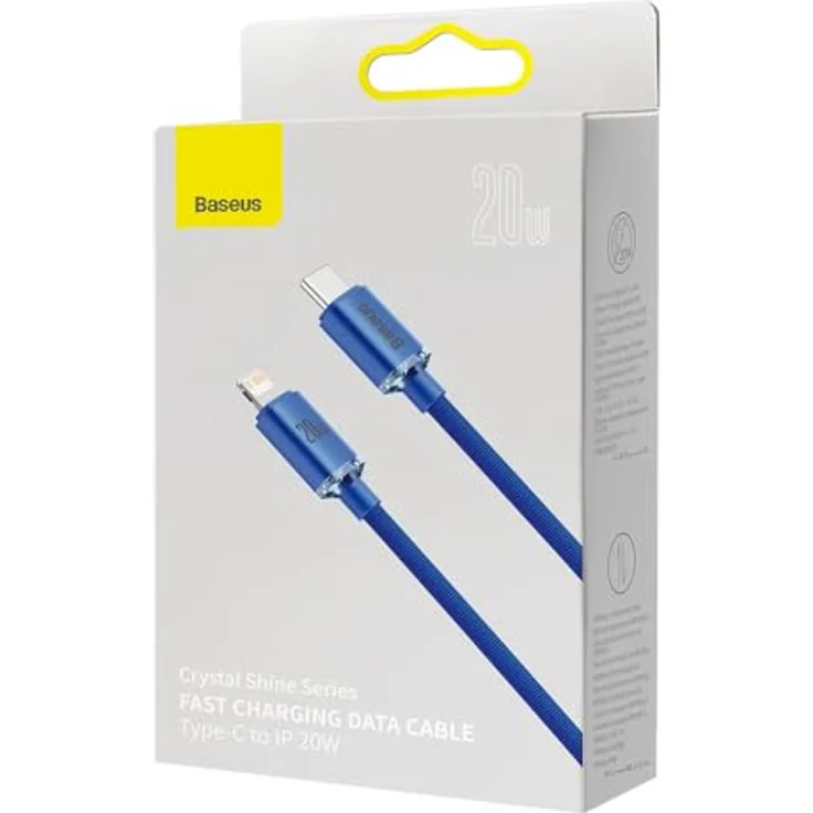 Baseus Crystal Shine Series USB-C auf Lightning Kabel, 20W Schnelllade- und Datenübertragungskabel, 2m, blau – Bild 5