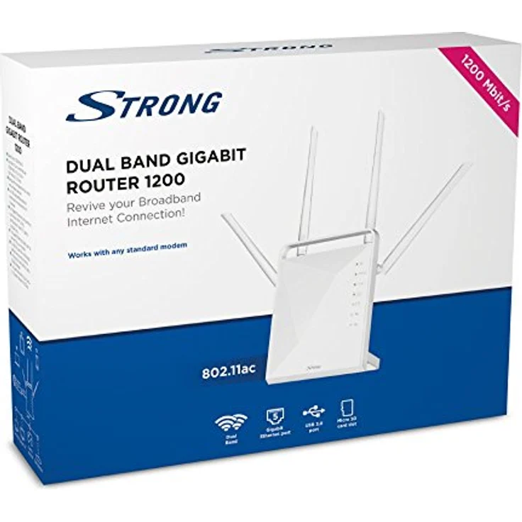 Strong Dual Band Gigabit WLAN Router 1200?Bis 1200 Mbit-s, für 5GHz WiFi, LAN, WAN, WLAN Verstärker, Anschluss an Kabel--DSL--Glasfaser-Modem, Gast-Netzwerk? Weiß 3.5 von 5 Sternen 17 – Bild 8