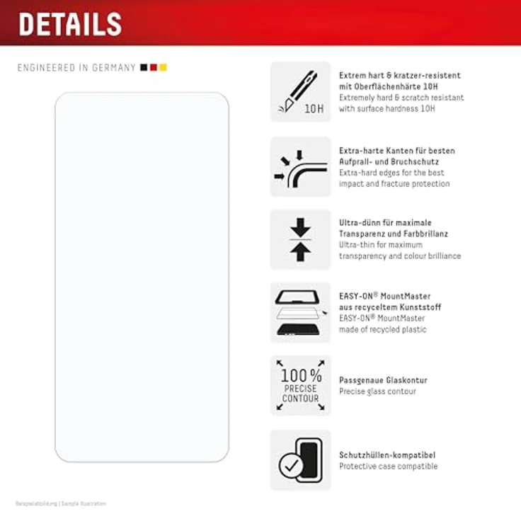 Displex Real Glass MountMaster für Samsung Galaxy S26+, extrem kratzresistent, tempered Glass 10H, blasenfreie Applikation, Ultra HD Transparenz, Anti-Fingerprint-Coating – Bild 2