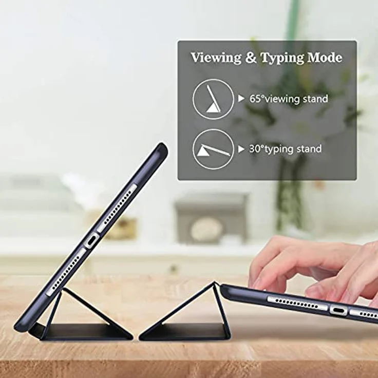 ProCase Soft Hülle für iPad 9.7 Zoll 6. Generation 2018 / 5. Generation 2017 / iPad Air 1/2, Weiche TPU Schutzhülle mit Auto Schlaf/Wach-Modus und transluzenter Rückseite - Navy – Bild 4