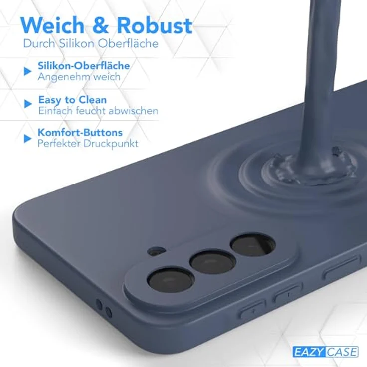 EAZY CASE Silikonhülle für Galaxy A57, stoßfestes TPU Case in Petrol Matt mit Kameraschutz und kratzresistentem Design – Bild 5