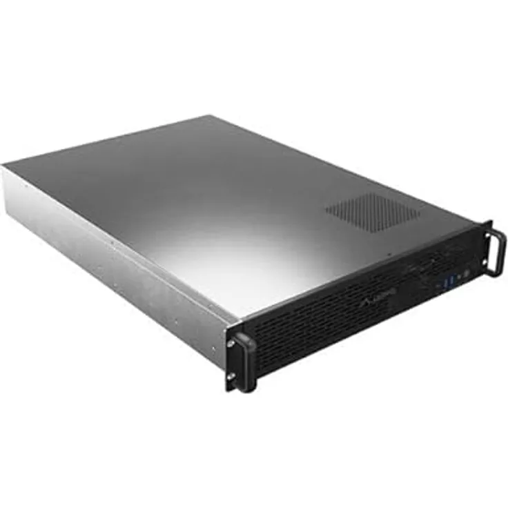 Lanberg SC01-6502-12B, Rack-Gehäuse (2U) schwarz mit 7 Lüftern, 430 mm Breite, 650 mm Tiefe, 89 mm Höhe